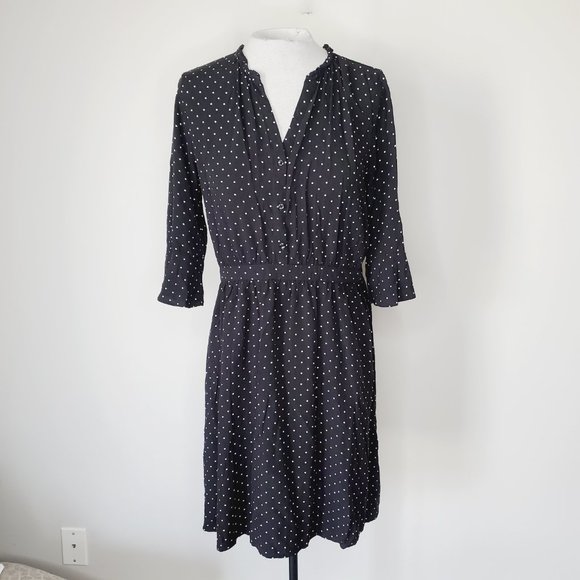 OLD NAVY Black Cottagecore Polka Dot Classic Summer Dress - Picture 7 of 12